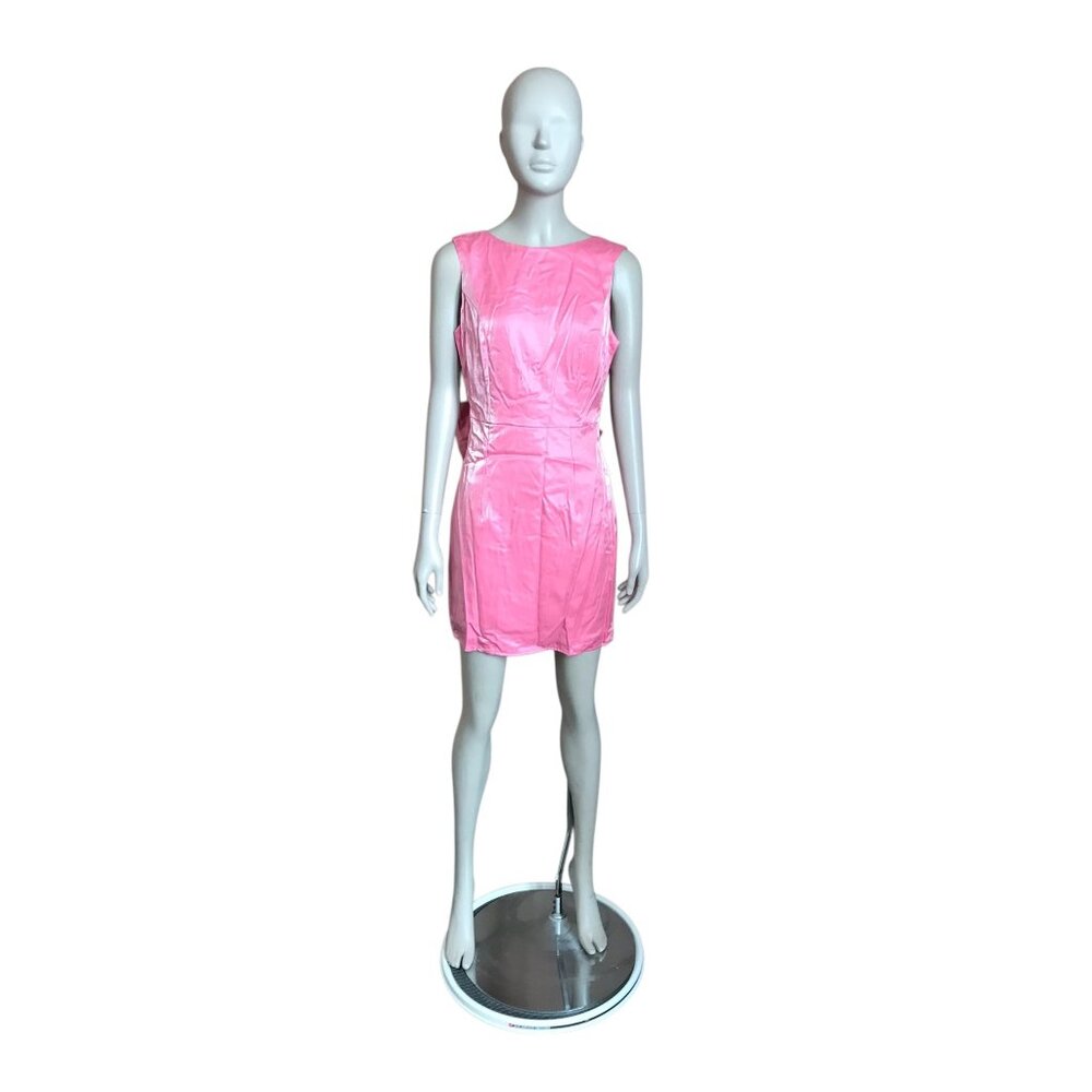 NWT Lena Pink Shimmer Bow Back Dress